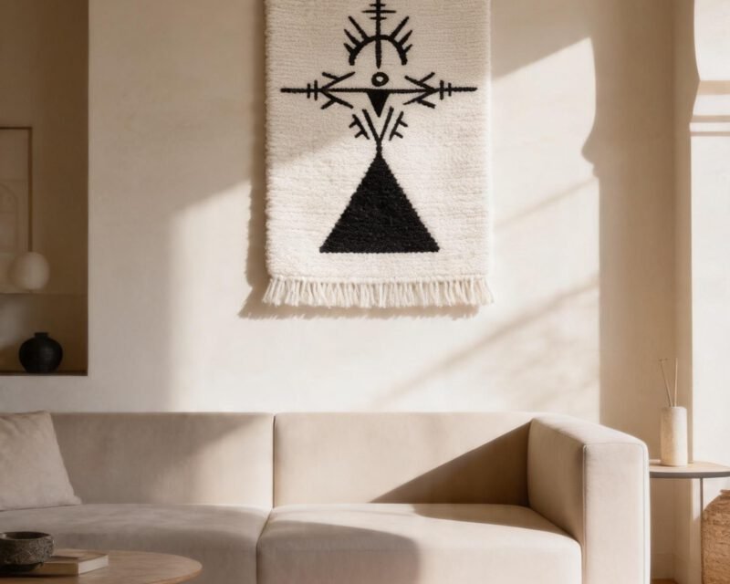A Taznakht wall rug in a Living Room