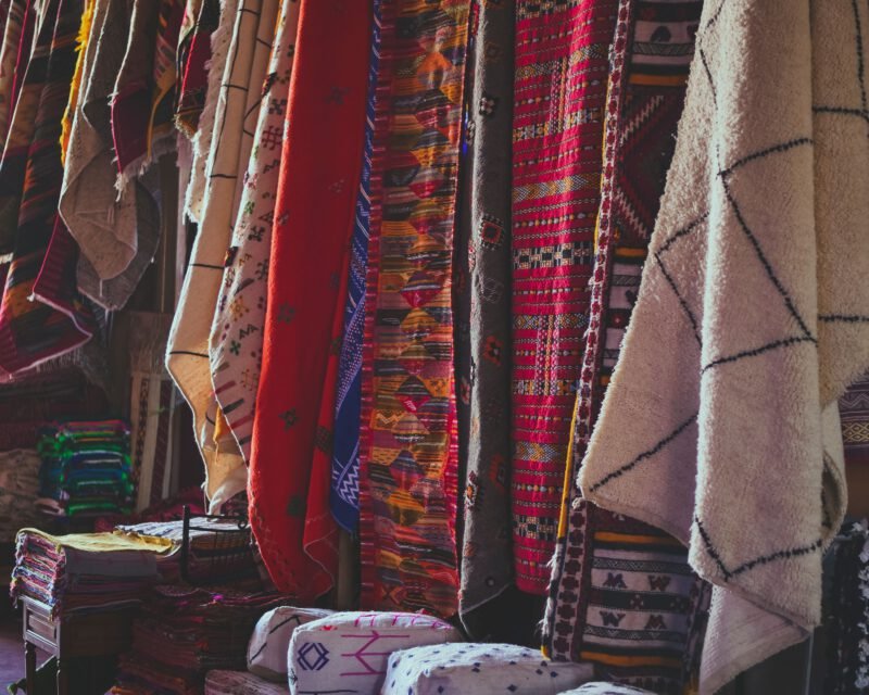 A Taznakht wall rug in a Office